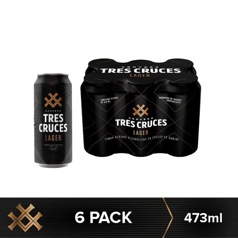 Cerveza Tres Cruces Sixpack Lata 473 mL