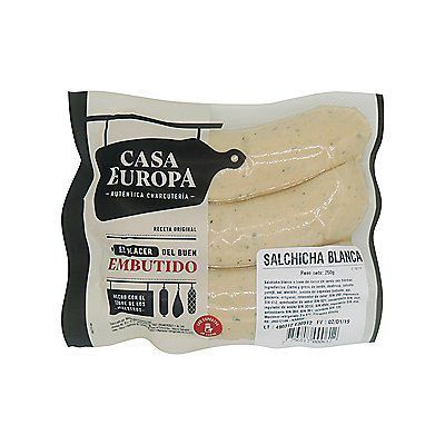 Salchicha Blanca Casa Europa Empaque 250 g