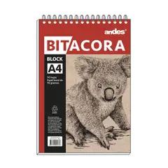 ANDES - Block Bitácora Andes Tapa Dura A4 90 Hojas