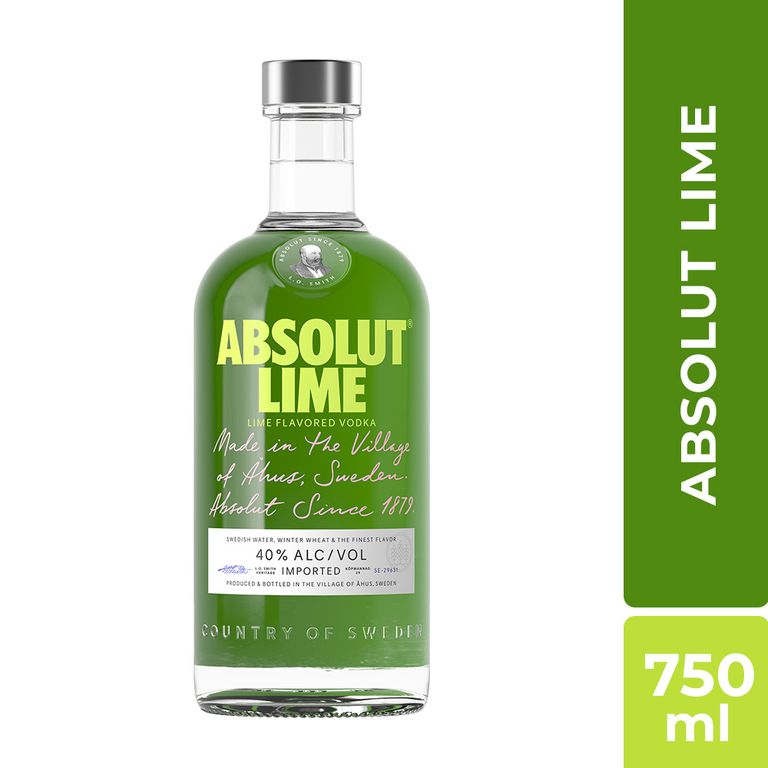 Vodka Absolut Lime Botella 750 mL
