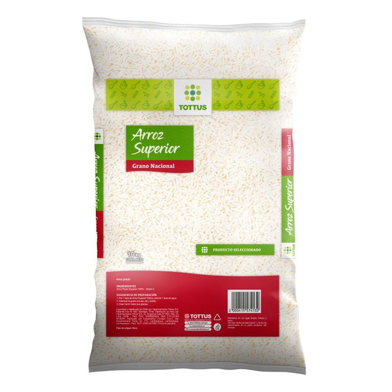 Arroz Superior Tottus Bolsa 10 Kg