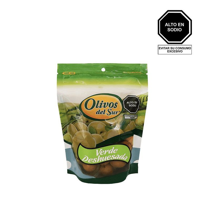 Aceituna Verde Deshuesada Olivos del Sur Doypack 250 g
