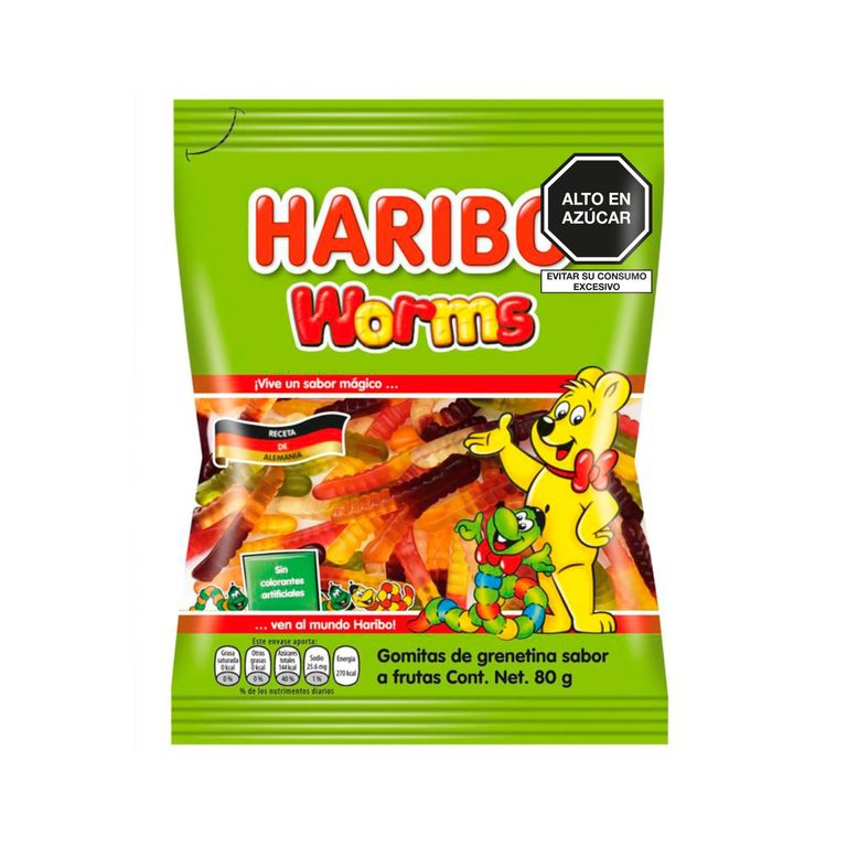 Gomitas Worms Haribo Bolsa 80 g