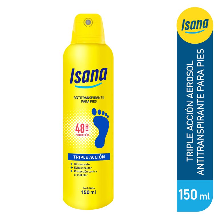 Antitranspirante en Spray para Pie Isana Triple Acción Envase 150 mL