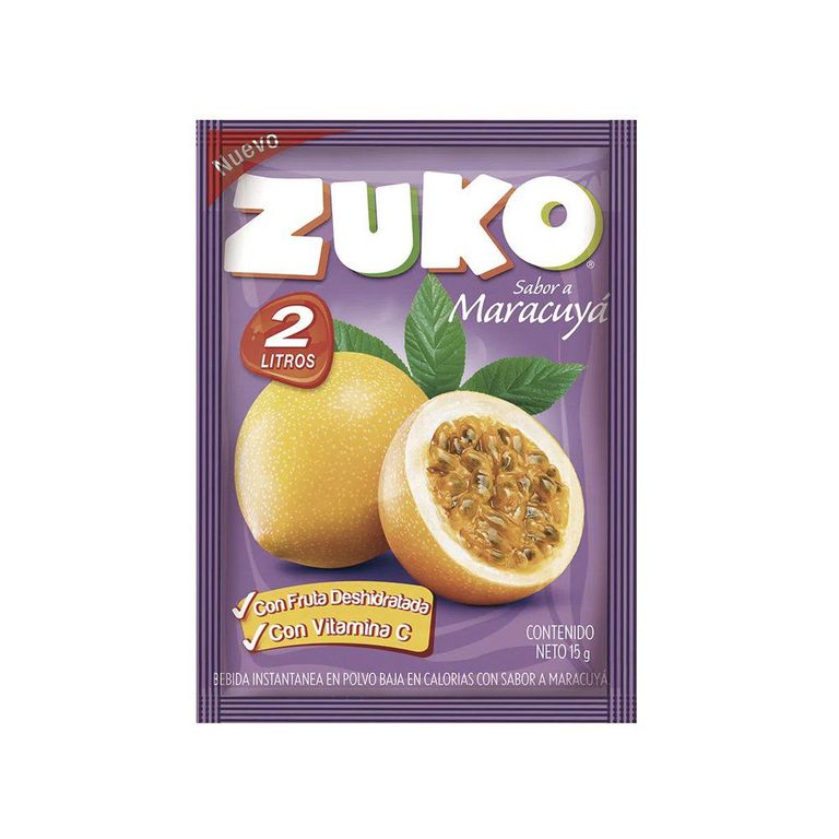 Bebida Instantánea en Polvo Zuko Maracuyá Sobre 15 g