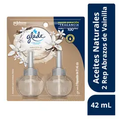 GLADE - Repuesto Ambientador Aceite Abrazos Vainilla Pack 2 Envase 21 mL
