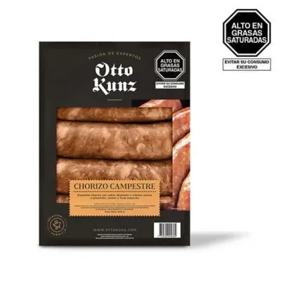 Chorizo Campestre Otto Kunz Empaque 400 g