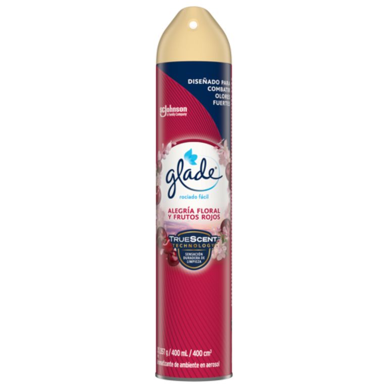 Ambientador en Aerosol Glade Alegría Floral y Frutos Rojos Envase 400 mL