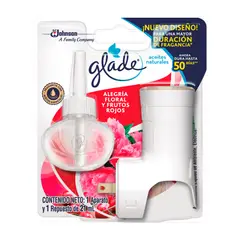 GLADE - Ambientador Eléctrico Líquido Glade Alegría Floral Y Frutos Rojos Envase 21 mL + Aparato
