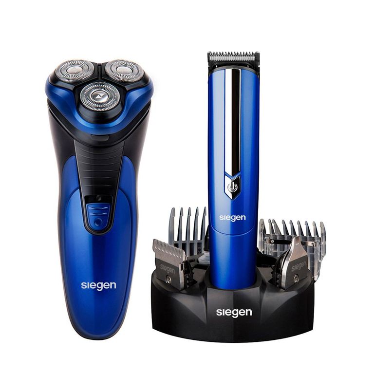 Afeitadora 3 Cab Azul + Recortador Azul