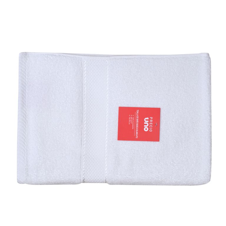 Toalla de Baño Básica Precio Uno Blanca PU