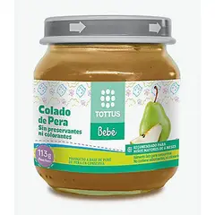 TOTTUS BEBE - Compota de Pera Tottus Bebé 113 g