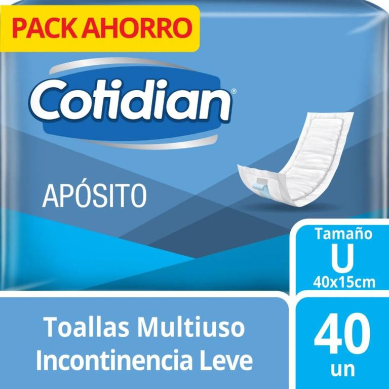 Toalla Cotidian Multiusos Unisex Tamaño Unico Empaque 40 Und