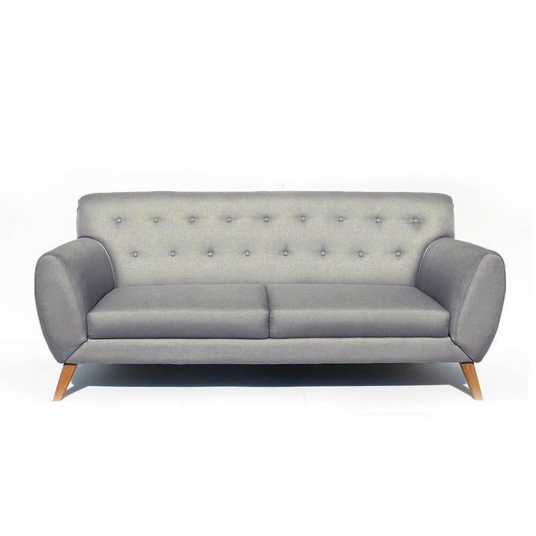 Sofa Love Seat 3 Crp Tapiz Chenille Gris