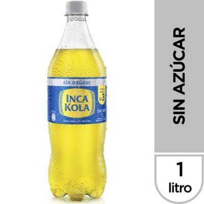 Gaseosa Inca Kola Sin Azúcar Botella 1 L