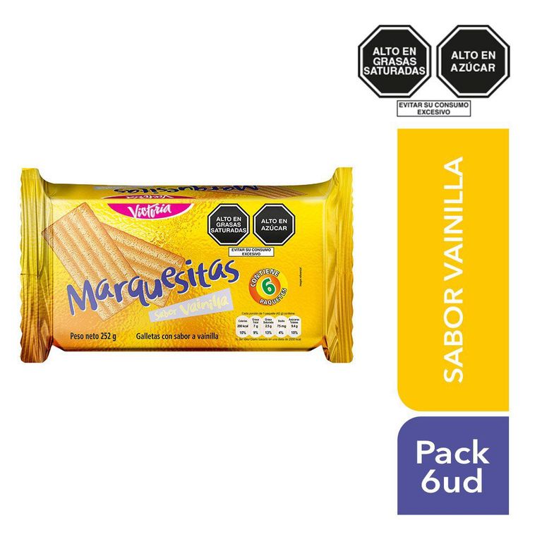 Galleta Marquesitas Vainilla Sixpack 252 g