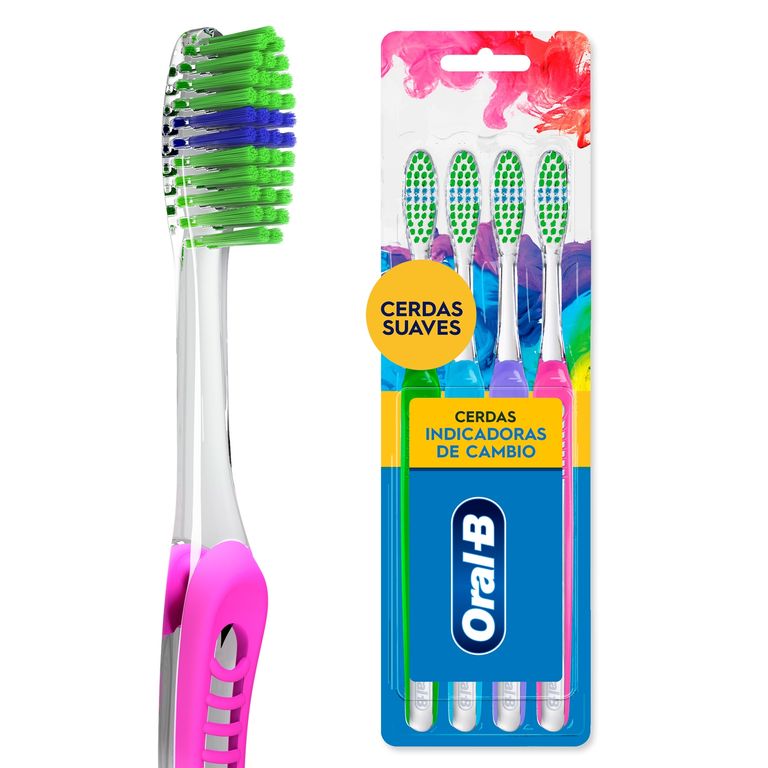 Cepillo Dental Oral B Indicator Color Collection Empaque 4 Und