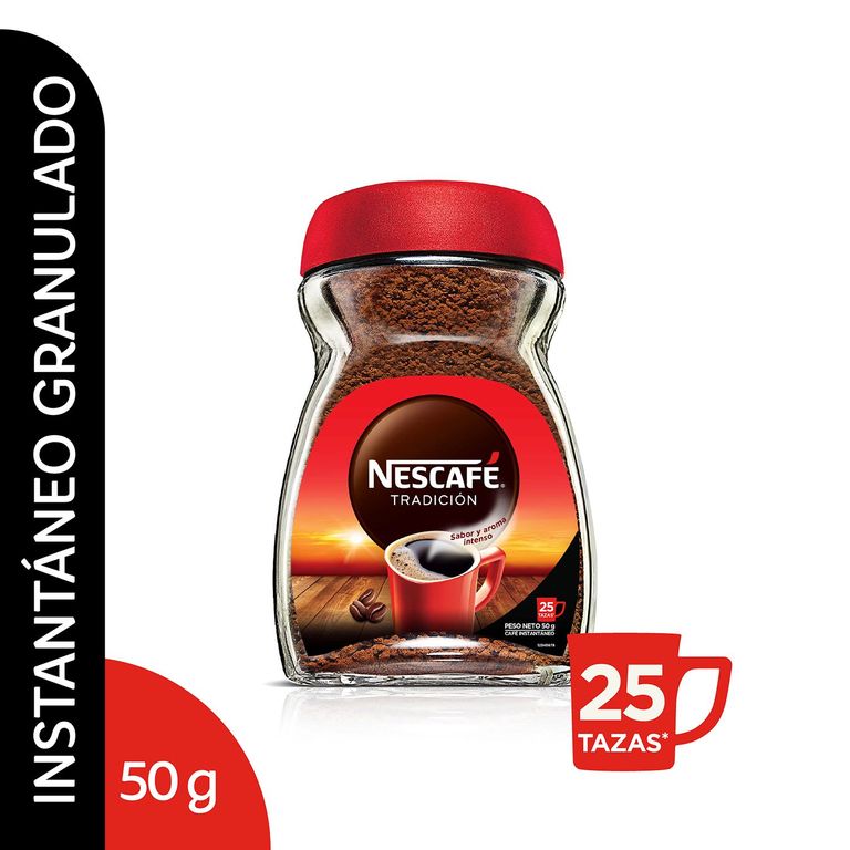 Café Instantáneo Tradicional Nescafé Envase 50 g