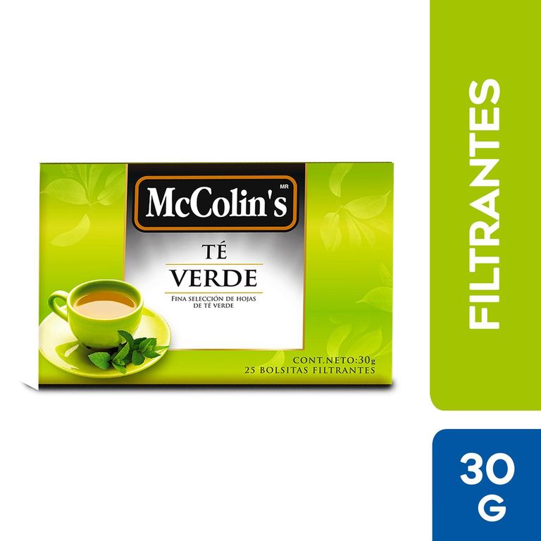 Infusión Té Verde McColins Caja 25 Sobres
