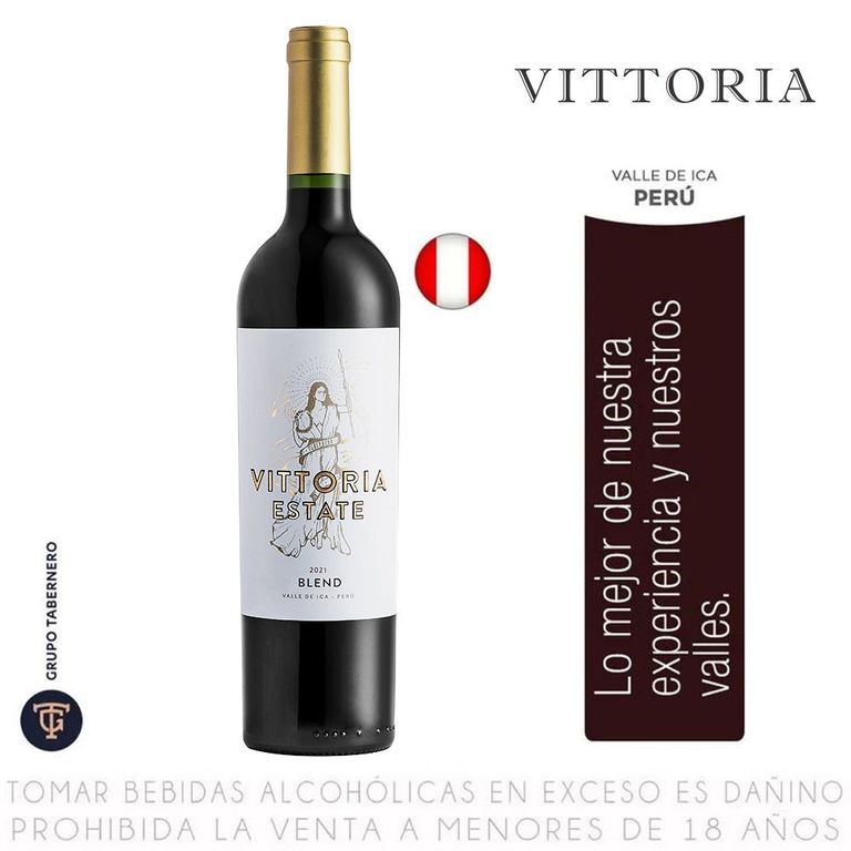 Vino Vittoria Cabernet Merlot Botella 750 mL