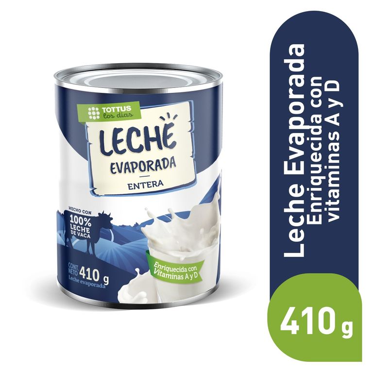Leche Evaporada Tottus Lata 410 g