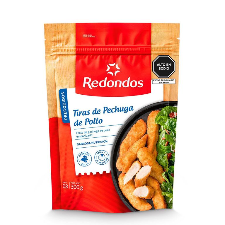 Tiras de Pechuga de Pollo Redondos Empaque 300 g