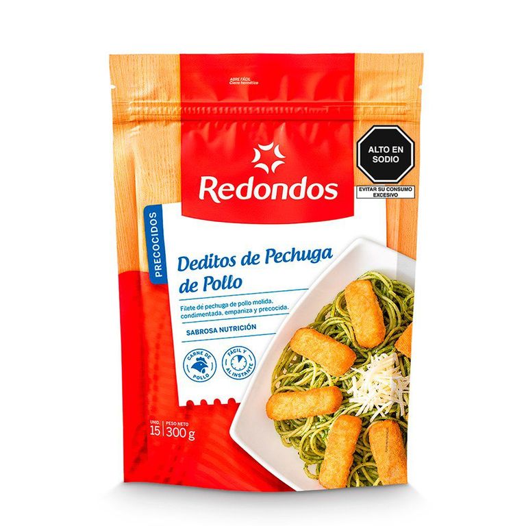 Deditos de Pechuga de Pollo Redondos Empaque 300 g