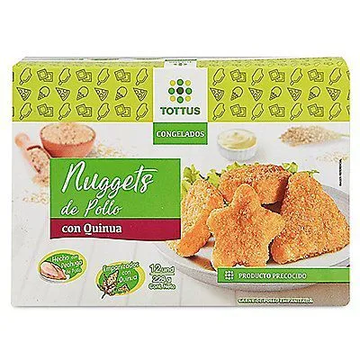 Nuggets de Pollo con Quinua Tottus Caja 12 Und