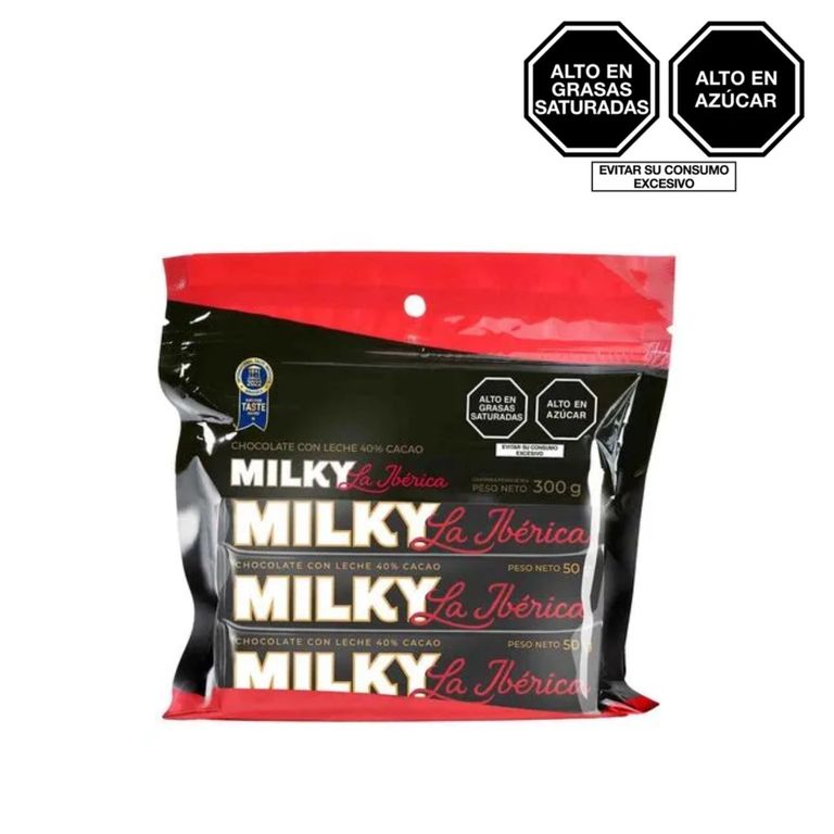 Barra de Chocolate La Ibérica Milky Pack 6 Und