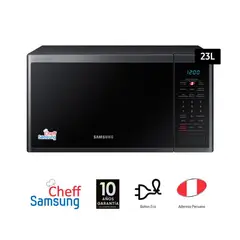 SAMSUNG - Horno Microondas 23 Lt 750W Ms23J5133Ag/Ap Negro
