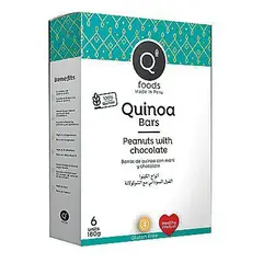 QFOODS - Barras de Maní y Chocolate 180 g