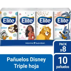 ELITE - Panuelo Disney Aloe Triple Hoja Pack 8 Empaques 10 Und
