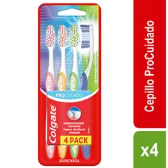 COLGATE - Cepillo Dental Colgate Pro Cuidado Pack 4 Und