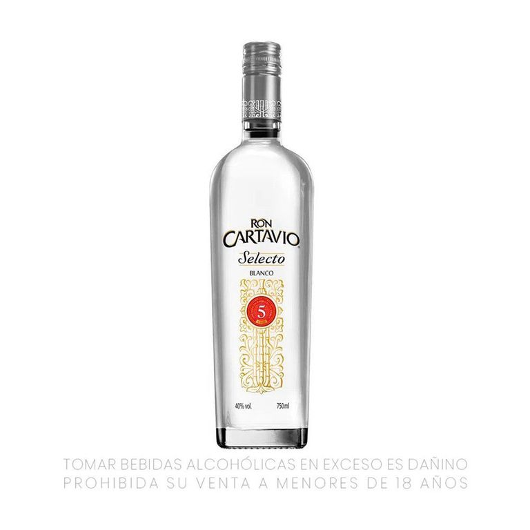 Ron Cartavio Blanco Selecto 5 Años Botella 750 mL