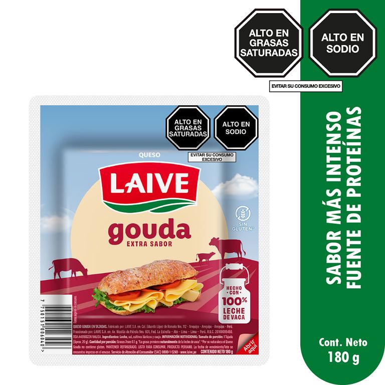 Queso Goudá Laive Empaque 180 g