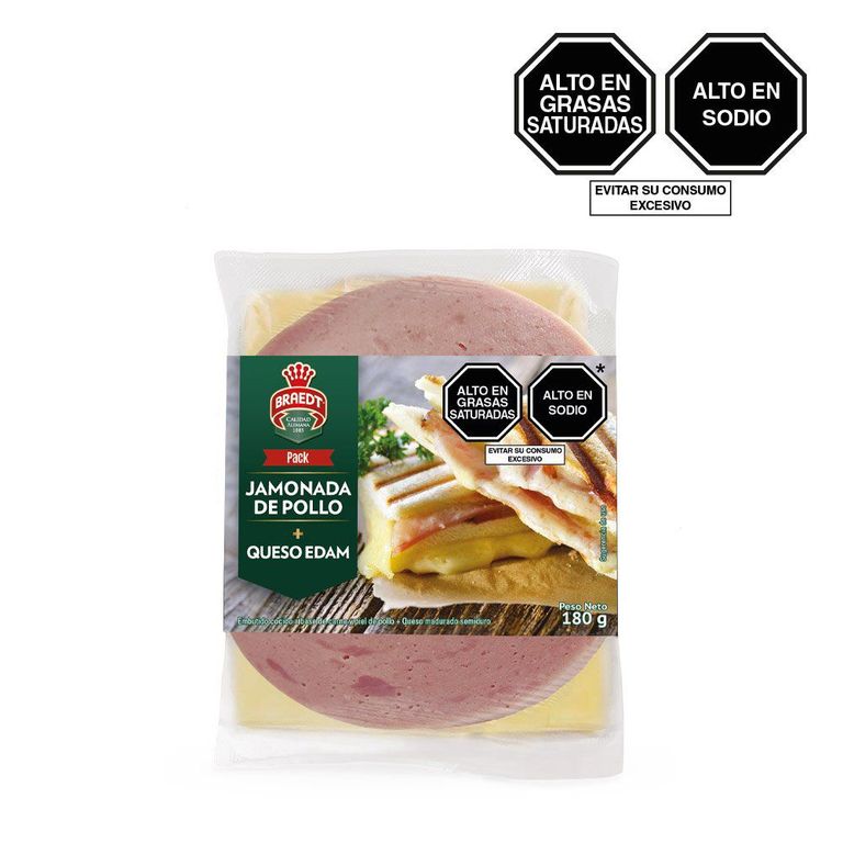 Pack Jamonada de Pollo y Queso Edam Empaque 180 g