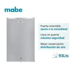 MABE - Frigobar Inox de 93L con Manijas