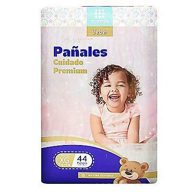 Pañales Cuidado Premium Tottus Talla XG Empaque 44 Und