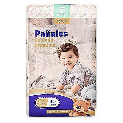 Pañales Cuidado Premium Tottus Talla XXG Empaque 40 Und