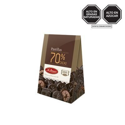 Pastillas de Chocolate Negro La Ibérica Cacao 70% Caja 150 g