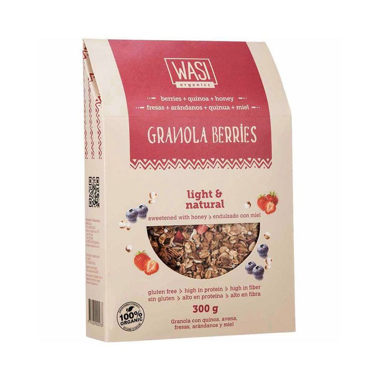 Granola Berries Wasi Organics Caja 300 g