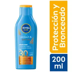NIVEA - Protector Solar Nivea Sun Protect & Bronze FPS30 Envase 200 mL