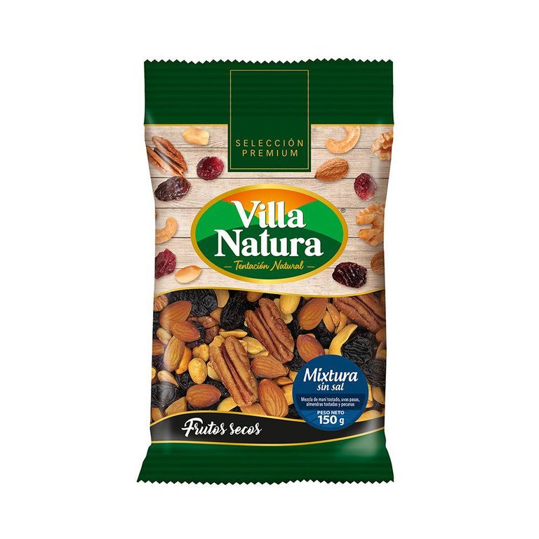 Frutos Secos Villa Natura Mixtura Sin Sal Bolsa 150 g