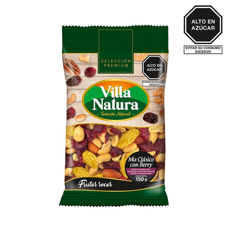 Frutos Secos Villa Natura Mix Clásico con Berry Bolsa 150 g