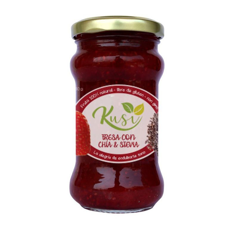 Mermelada Kusi Fresa con Chía y Stevia Envase 230 g
