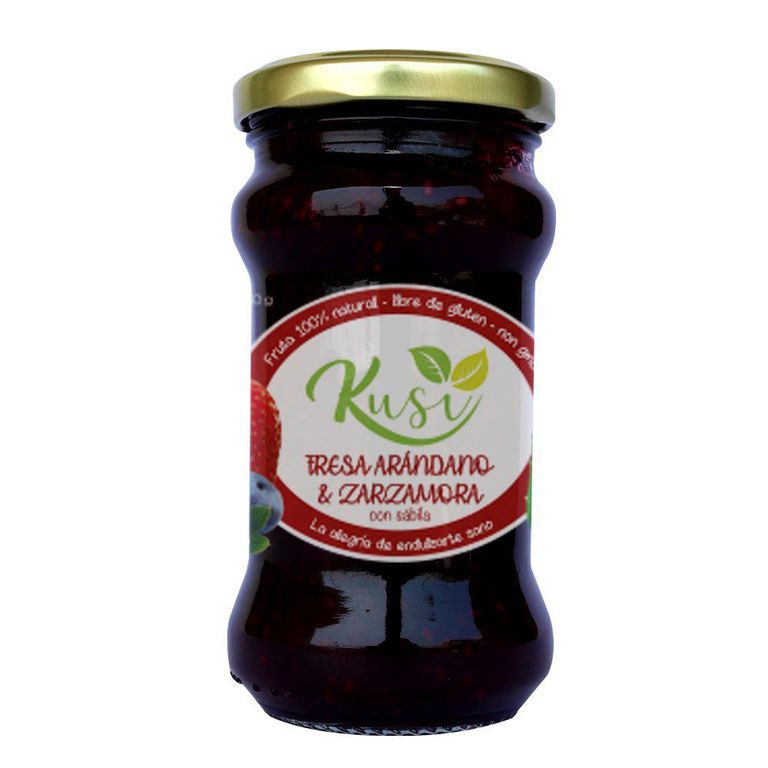 Mermelada Kusi Fresa Arándano y Zarzamora Envase 230 g