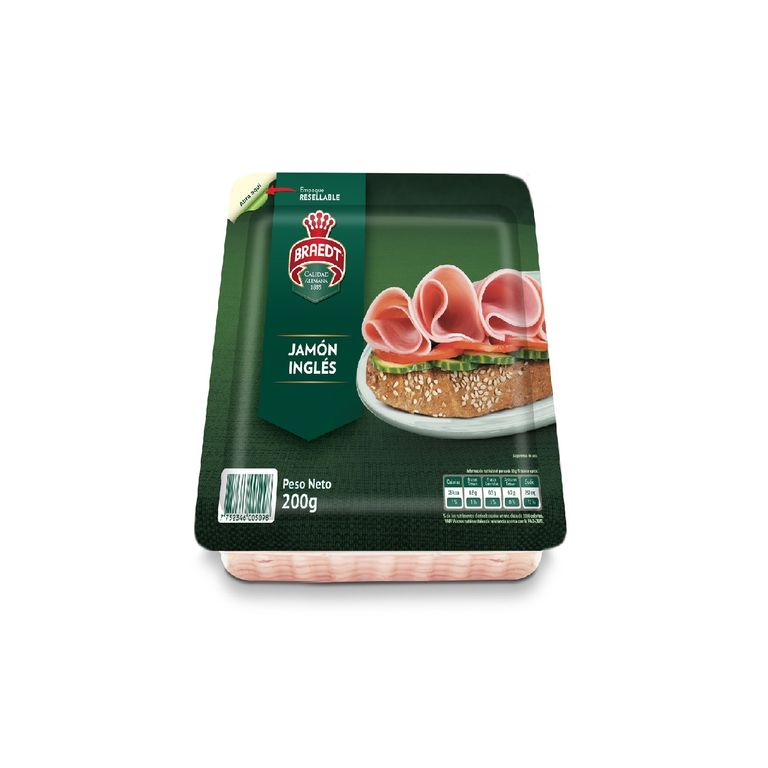 Jamón Inglés Braedt Empaque 200 g