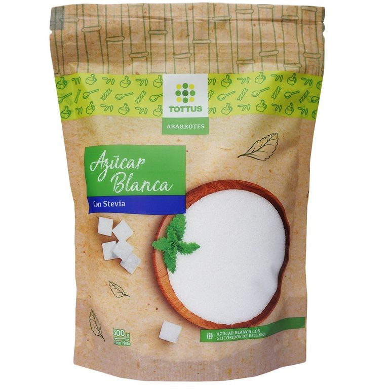 Azúcar Blanca Tottus con Stevia Bolsa 500 g