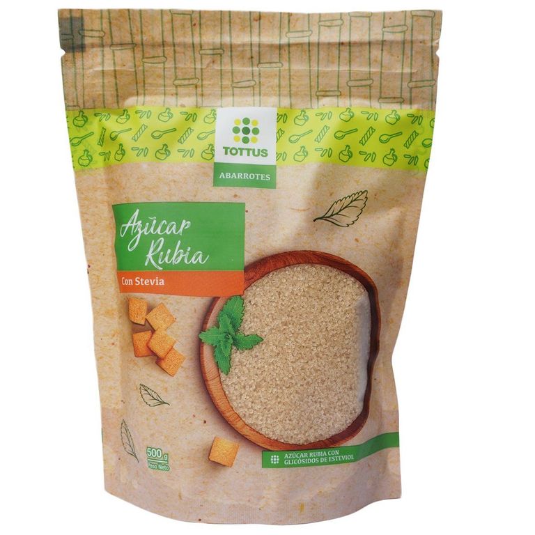 Azúcar Rubia Tottus con Stevia Bolsa 500 g
