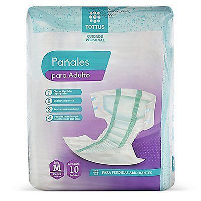 Pañales para Adulto Tottus Talla M Empaque 10 Und